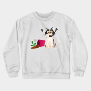 Cute angry cat Crewneck Sweatshirt